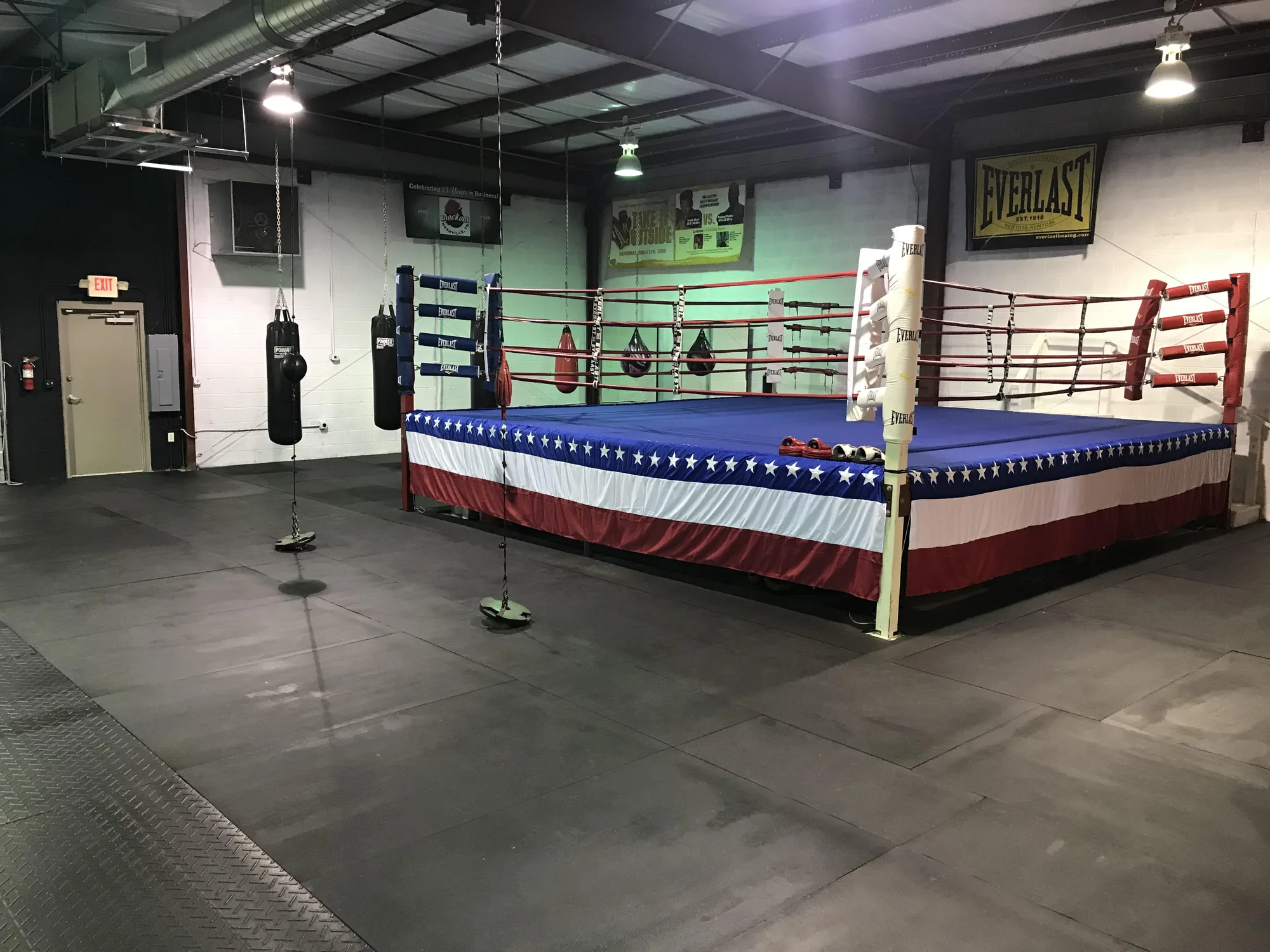 The boxing ring at Knockout Fitness.